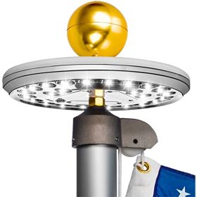 Deluxe Flag Pole Light Solar Powered - 1300 Lumen Solar Light for Flagpole - Light Up American Flag Outdoor with Solar Flag Pole Light from Dusk to Da