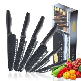 Knife Set, McCook 12-Piece Granite Kitchen Knife Set, High Carbon German Stainless Steel Knives Set with Blade Guards, Non-stick Coating, Ultra Sharp