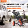 VEVOR Gas Pressure Washer, 3400 PSI 2.6 GPM, Gas Powered Pressure Washer with Aluminum Pump, Spray Gun and Extension Wand, 5 Quick Connect Nozzles