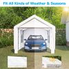 Carport Canopy 10x20 FT Heavy Duty Boat Car Canopy Garage with Removable Sidewalls and Roll-up Ventilated Windows