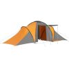 Camping Tent 6 Persons Gray and Orange