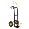 Hand Truck Dual Purpose 2 Wheel Dolly Cart and 4 Wheel Push Cart with Swivel Wheels 330 Lbs Capacity Heavy Duty Platform Cart for Moving/Warehouse/Gar