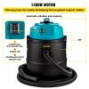 VEVOR Pond Vacuum Cleaner, 1400W Motor in Single Chamber Suction System, 120V Motor w/15 ft Electric Wire, 4 Brush Heads, 4 Extended Tubes