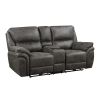 Plush Modern Design Living Room Power Reclining Loveseat Gray Microfiber Upholstery USB port Solid Wood Frame Furniture 1pc