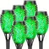 4/8/12pcs/pack Solar Outdoor Lights, 12LED Solar Torch Lights With Flickering Flame For Garden Decor