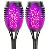 4/8/12pcs/pack Solar Outdoor Lights, 12LED Solar Torch Lights With Flickering Flame For Garden Decor