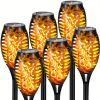 4/8/12pcs/pack Solar Outdoor Lights, 12LED Solar Torch Lights With Flickering Flame For Garden Decor