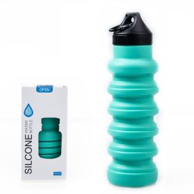 500ML Large Capacity Silicone Sports Water Bottle Outdoor Folding Water Cup For Climbing Travel (Color: as picture)