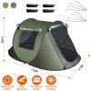 Pop Up Tent Automatic Setup Camping Tent Waterproof Instant Setup Tent with 4 Mosquito Net Windows Carrying Bag for Hiking Climbing Adventure Fishing