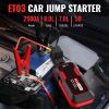 A Portable Car Jump Starter, With 4000A Battery Booster, 12V Jump Starter Gas Engines Up To 8.0L, Diesel Up To 6.0L Equipped With Smart Clamp Cables