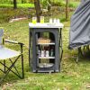 Folding Camping Storage Cabinet with 3 Shelves and Carry Bag